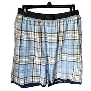 Ted‎ Baker shorts ringer gripper jam plaid soft lounge sleepwear medium NEW